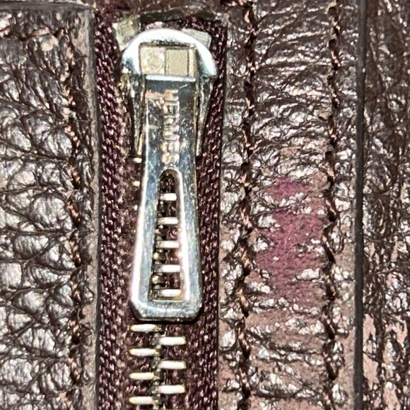 Vintage Hermes Bearn H Wallet Brown Leather H Logo Long Wallet, box dust France - Picture 7 of 12